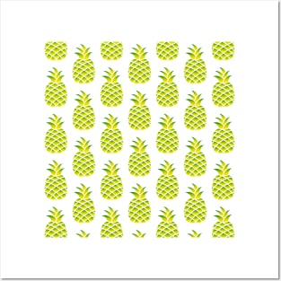 Fresh Pineapple Pattern Posters and Art